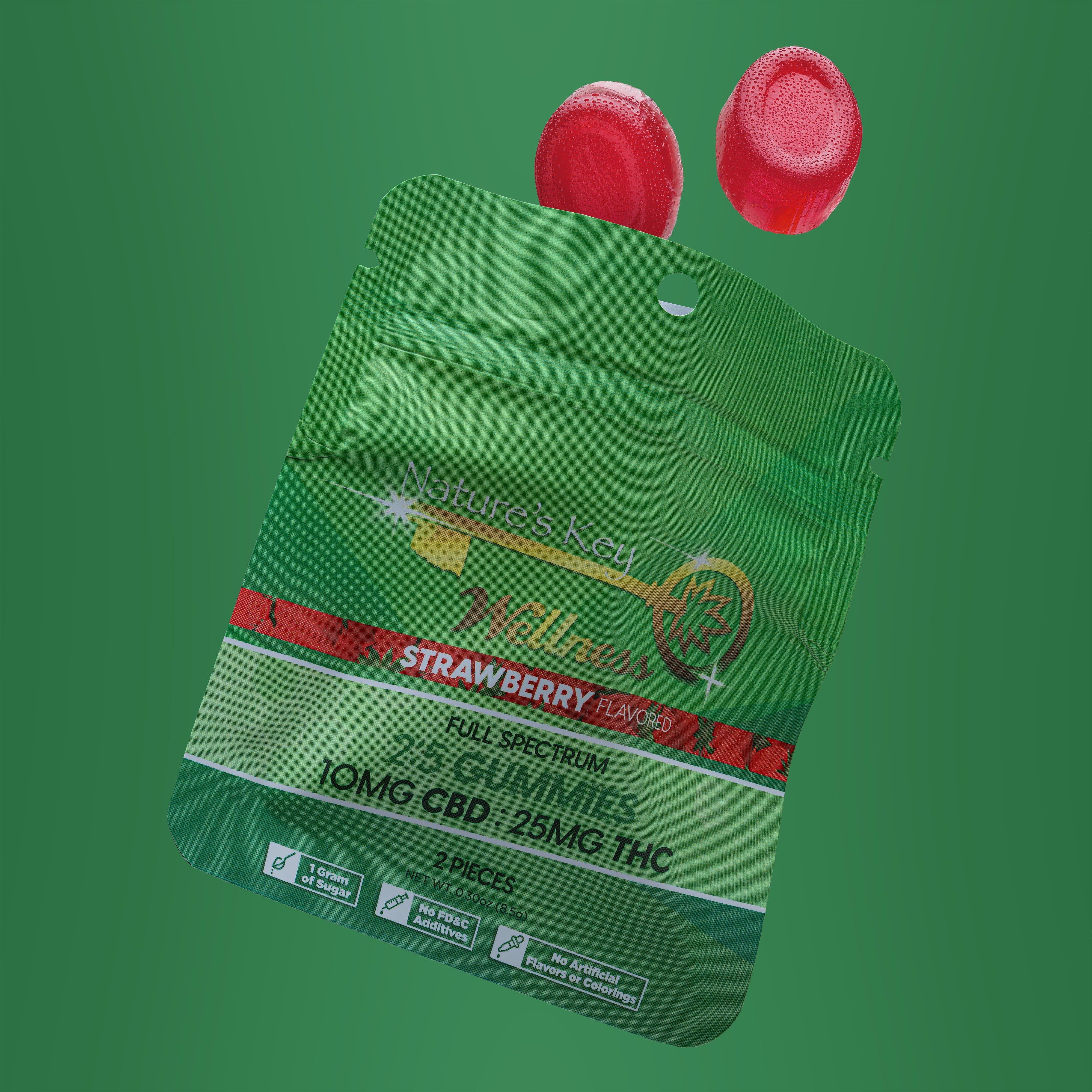 Single Serve Strawberry 10:25 100mg CBD : 250mg THC Product Image