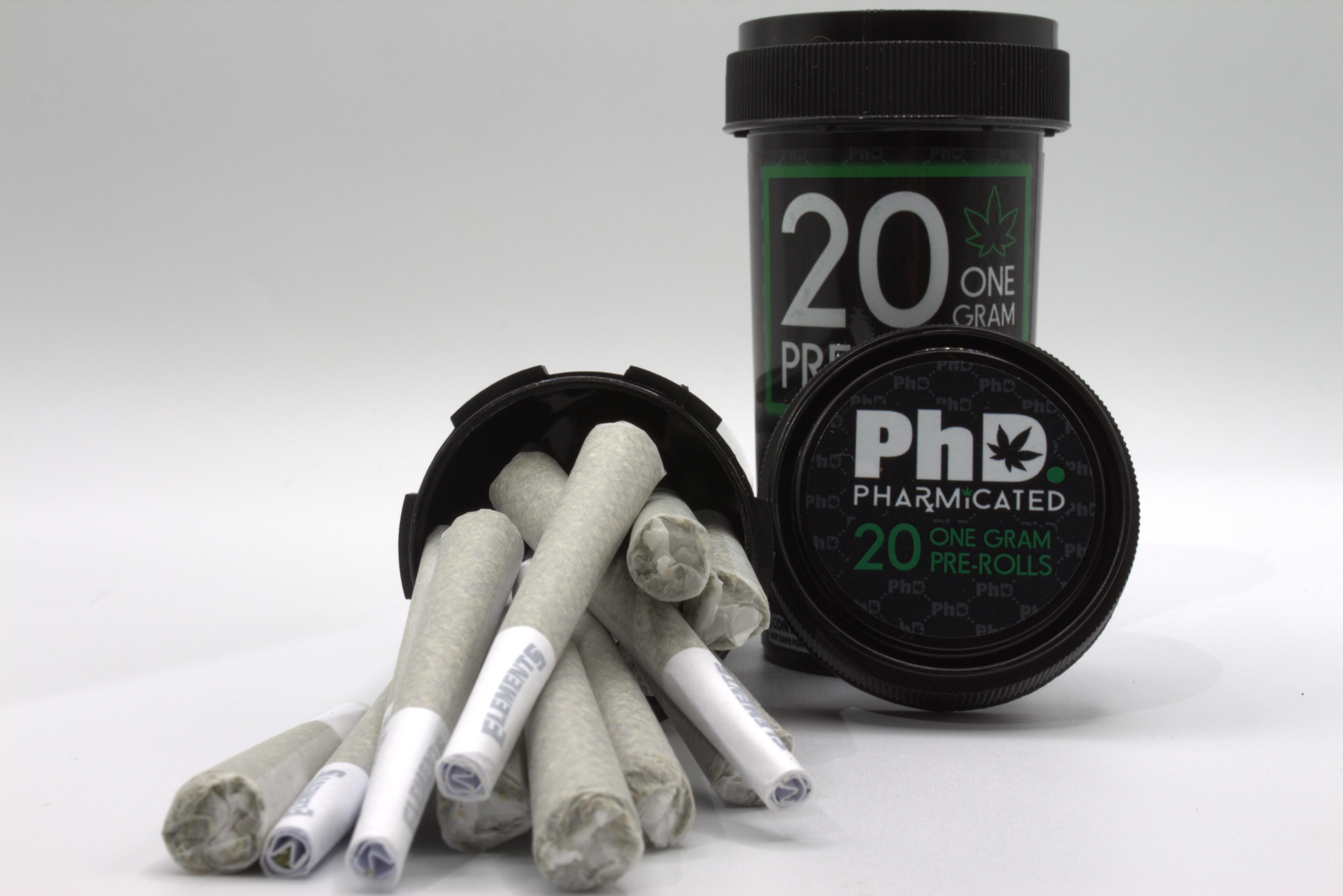 PhD 20-1g Pre-Rolls (5 packs per case) - Hybrid