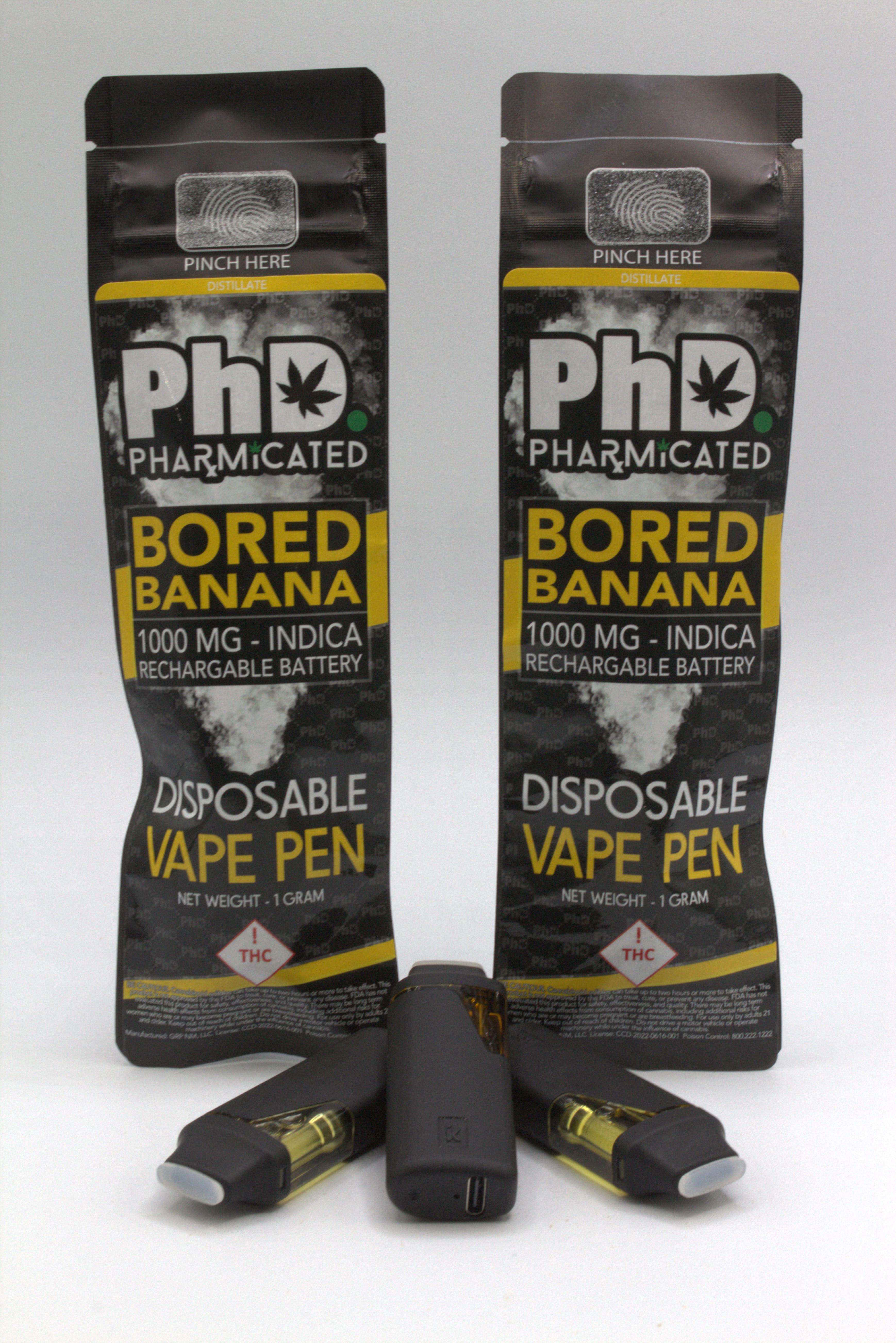 PhD Disposable Vape Cart - 1000 mg - Bored Banana (Case Size: 5 Each) (I)