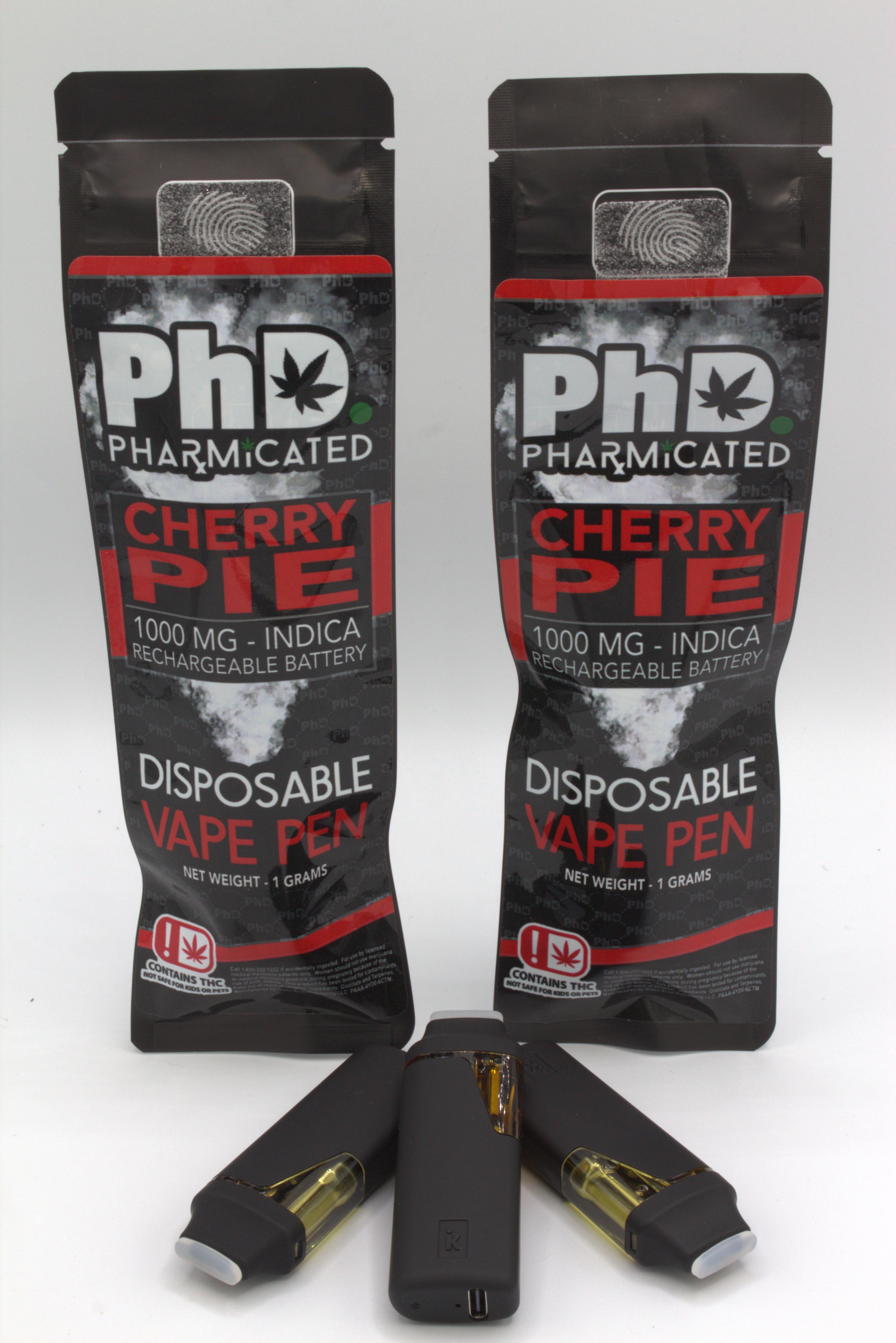 PhD Disposable Vape Cart - 1000 mg - Cherry Pie (Case Size: 5 Each) (I)