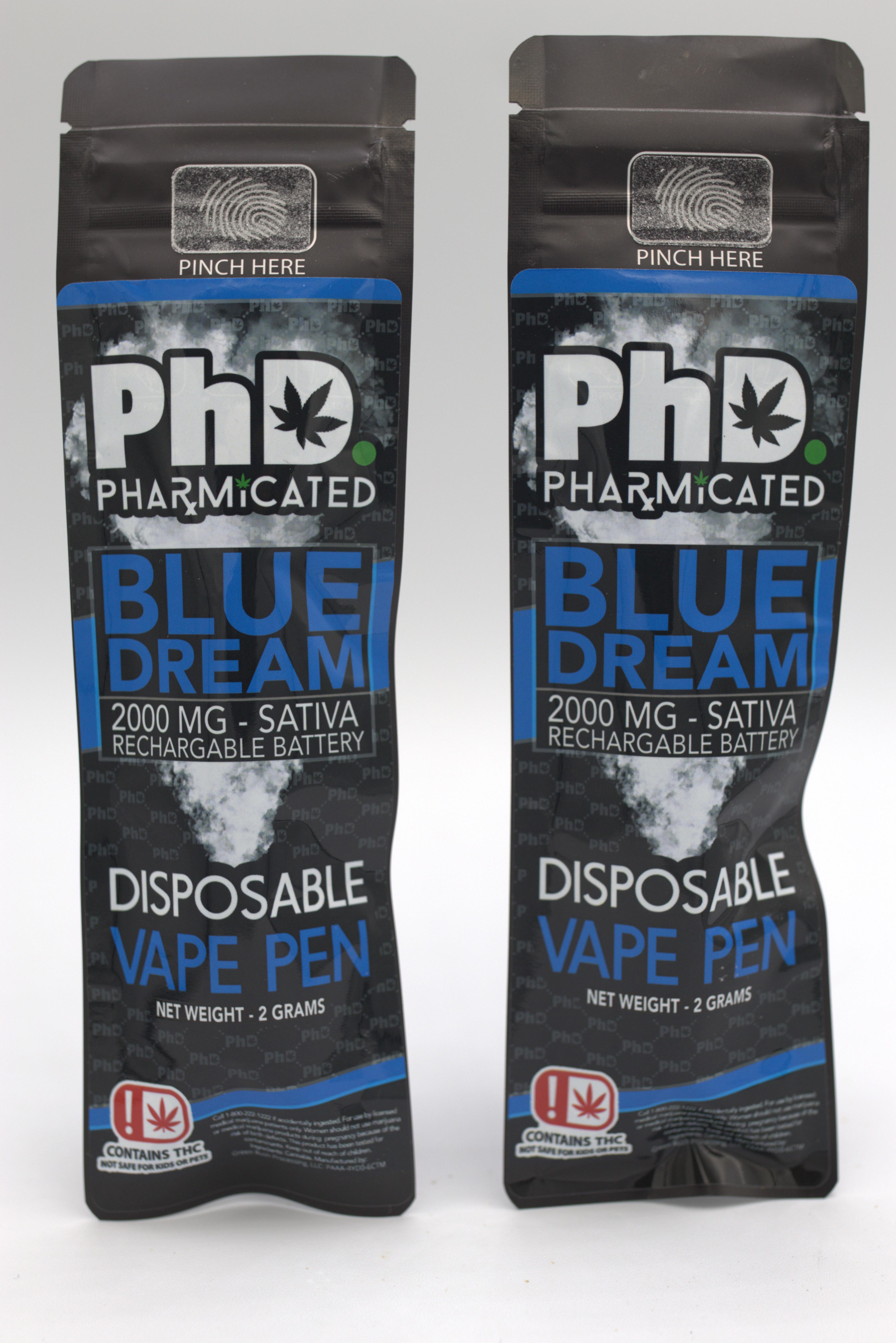 PhD Disposable Vape Cart - 2000 mg - Blue Dream (Case Size: 5 Each) (S)