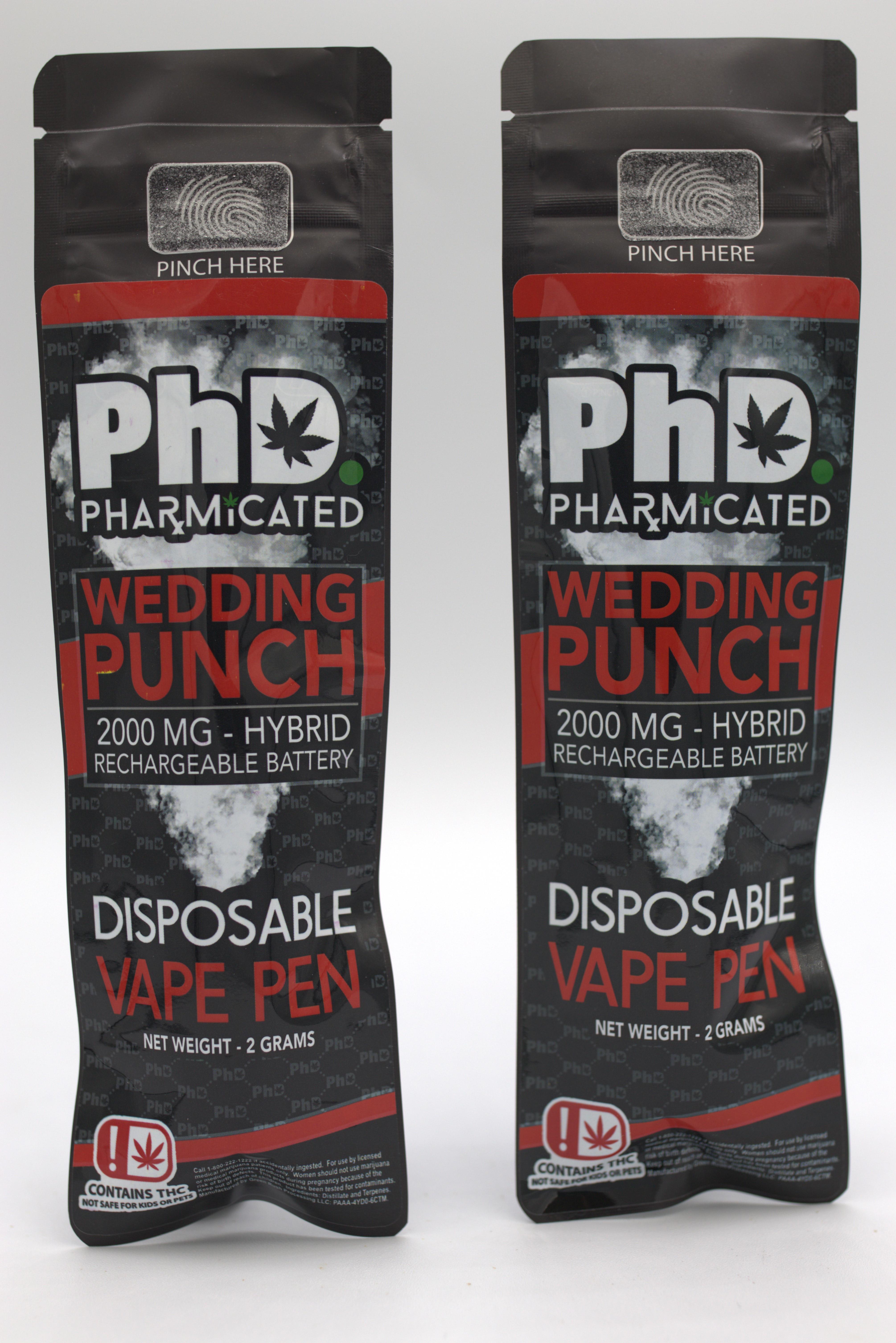 PhD Disposable Vape Cart - 2000 mg - Wedding Punch (Case Size: 5 Each) (H)