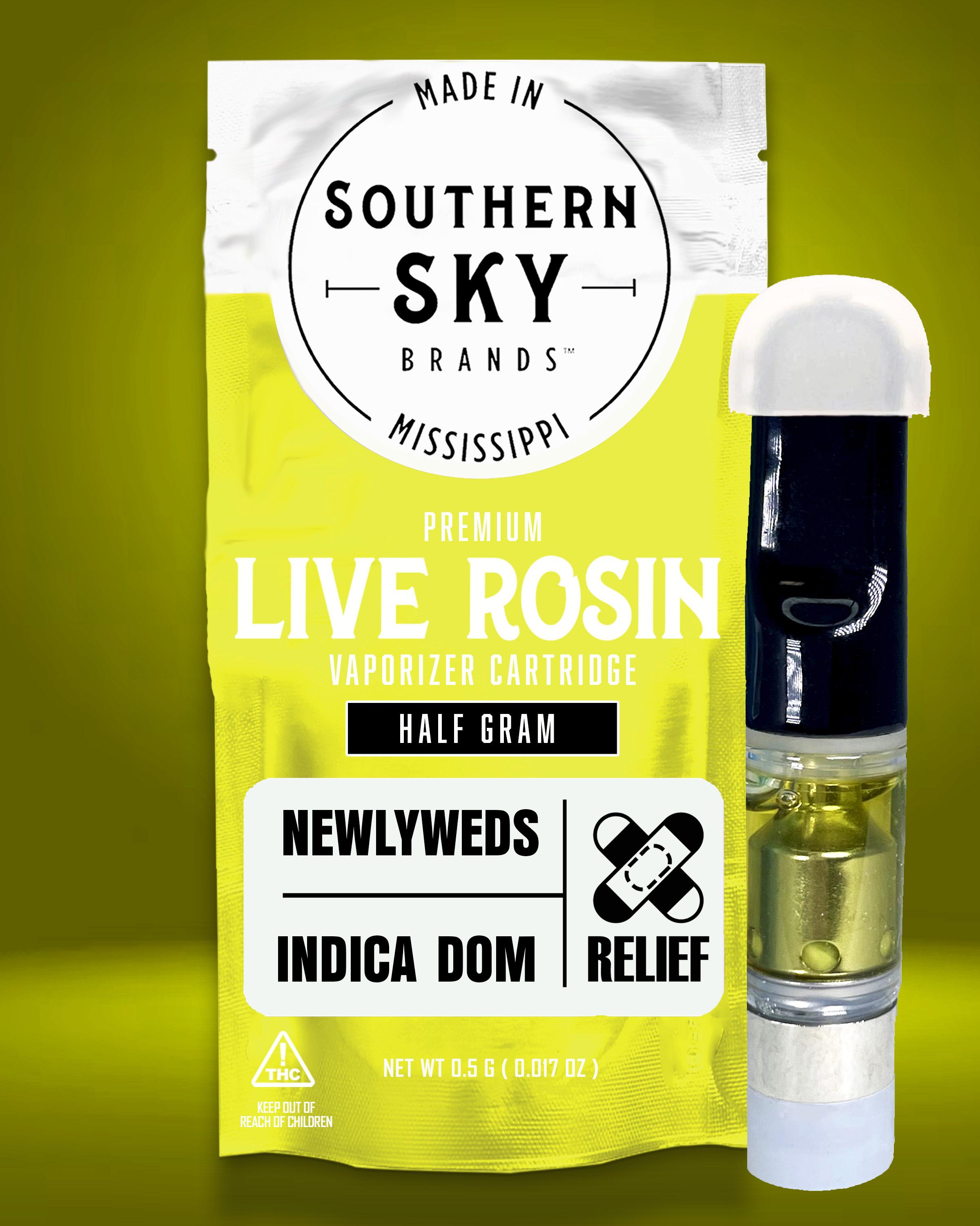 0.5g Newlyweds [Wedding Cake x Candied Apples] LIVE ROSIN Vape Cart (59.0% THC, 7.33% terps) - INDICA