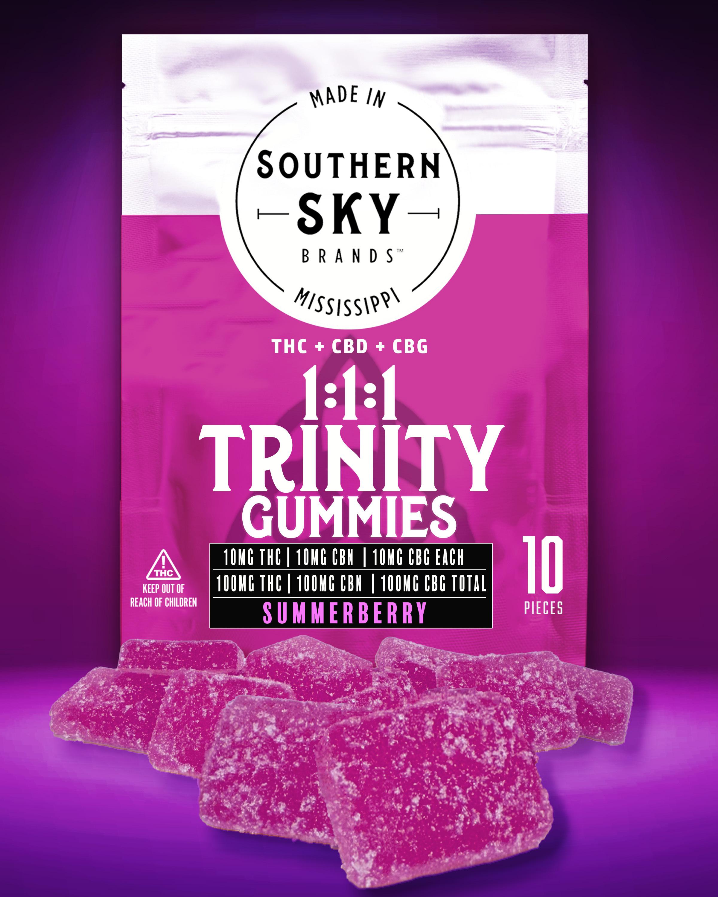 1:1:1 THC:CBD:CBG Summerberry Trinity Gummies - 11.0mg THC, 10.9mg CBD, 11.0mg CBG - HYBRID