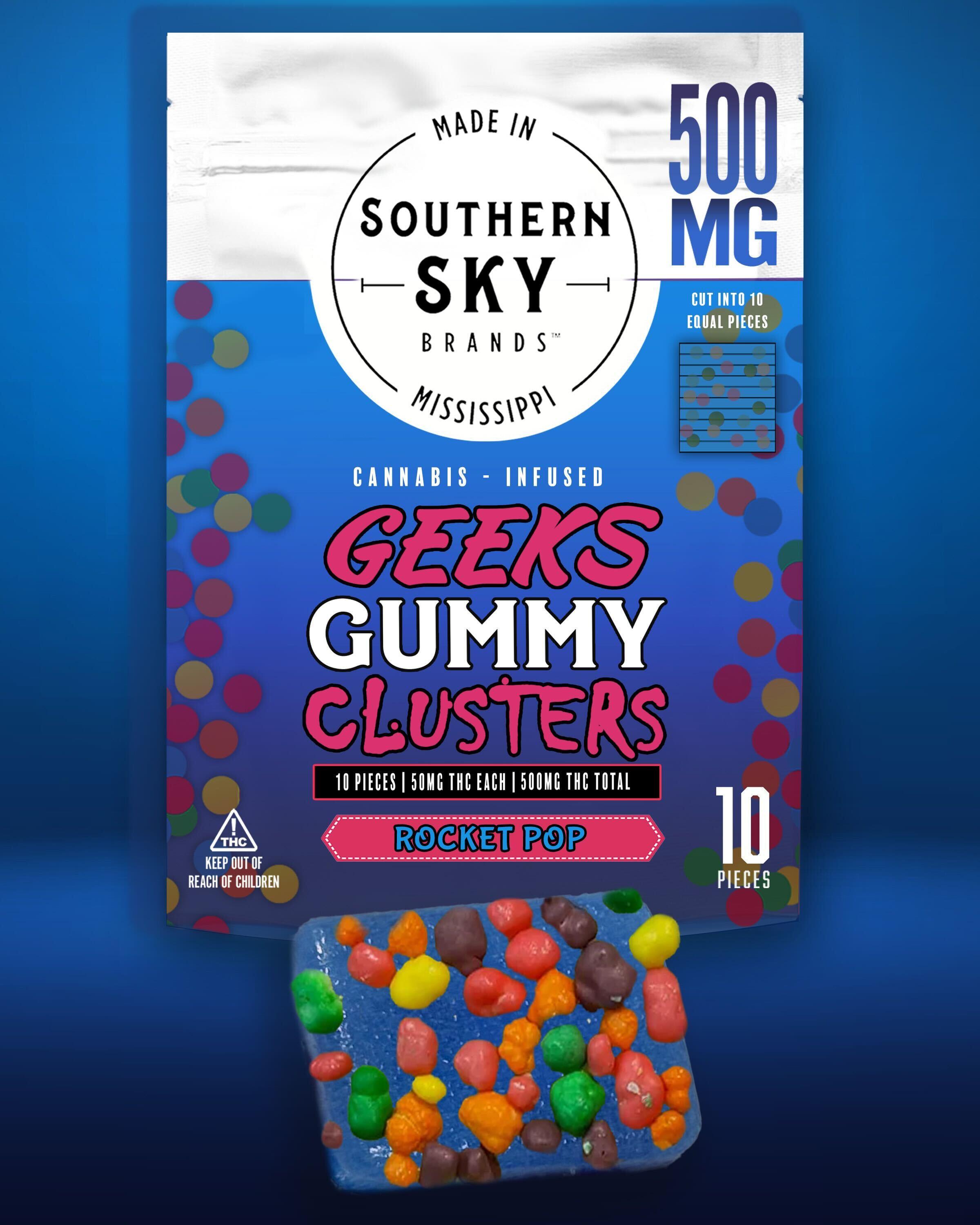 500mg Rocket Pop - Geek Gummy Clusters - 52.5mg/piece