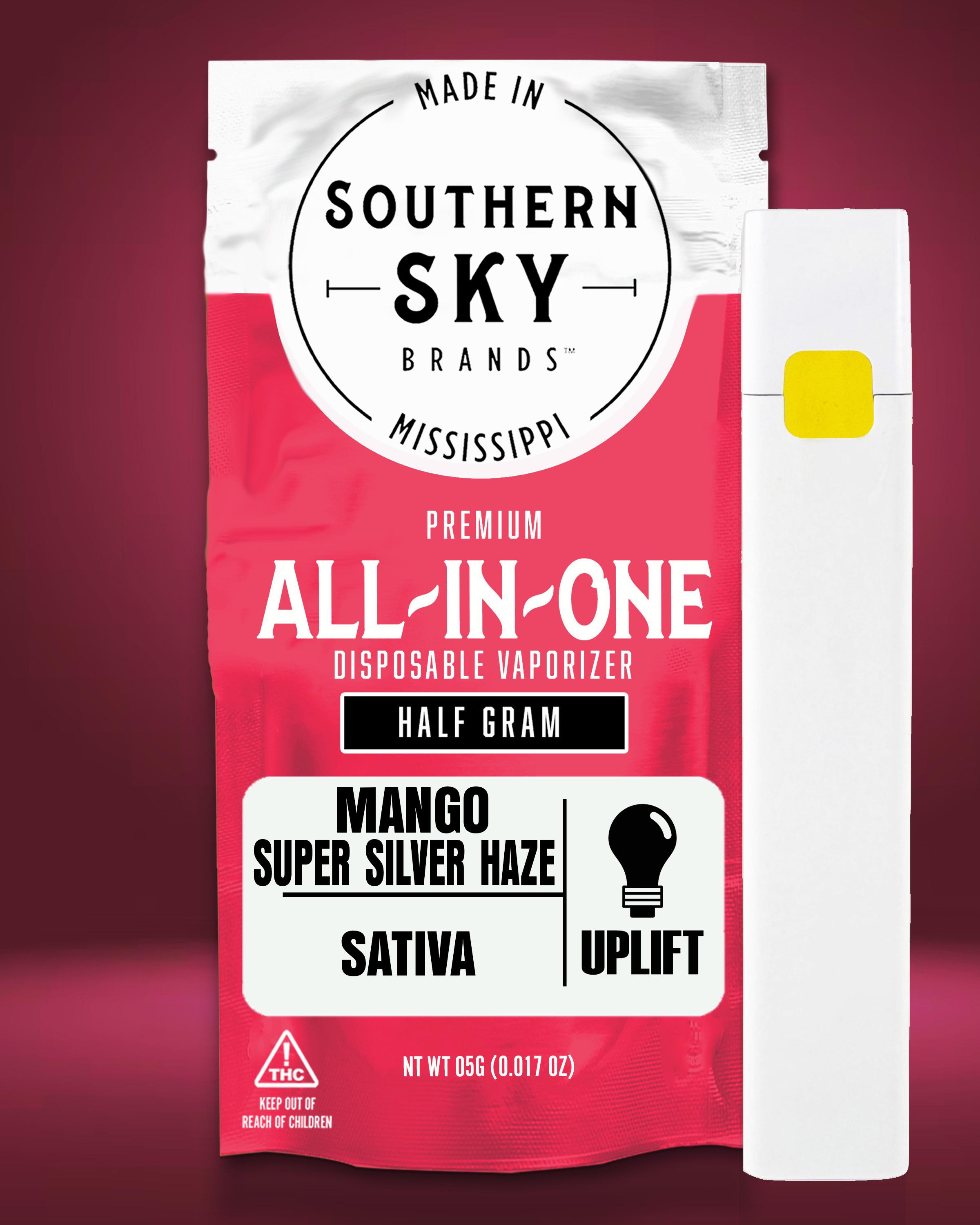 0.5g Mango Super Silver Haze Disposable Vape (60.0% THC, 3.58% Terpenes) - SATIVA