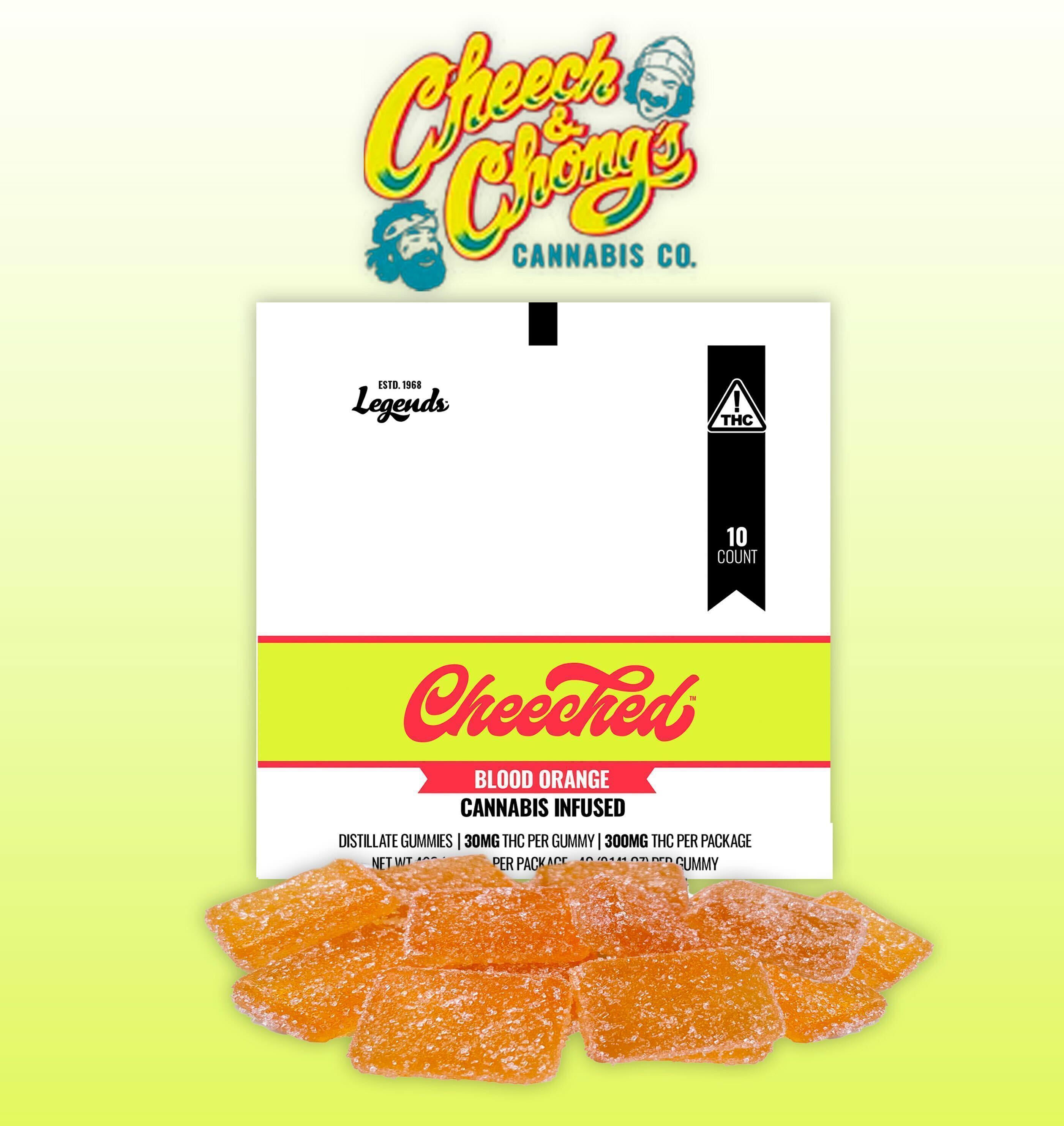 Cheech & Chong - 300:50:50 THC:CBG:CBC Blood Orange Gummies - 28.1mg/piece - SATIVA