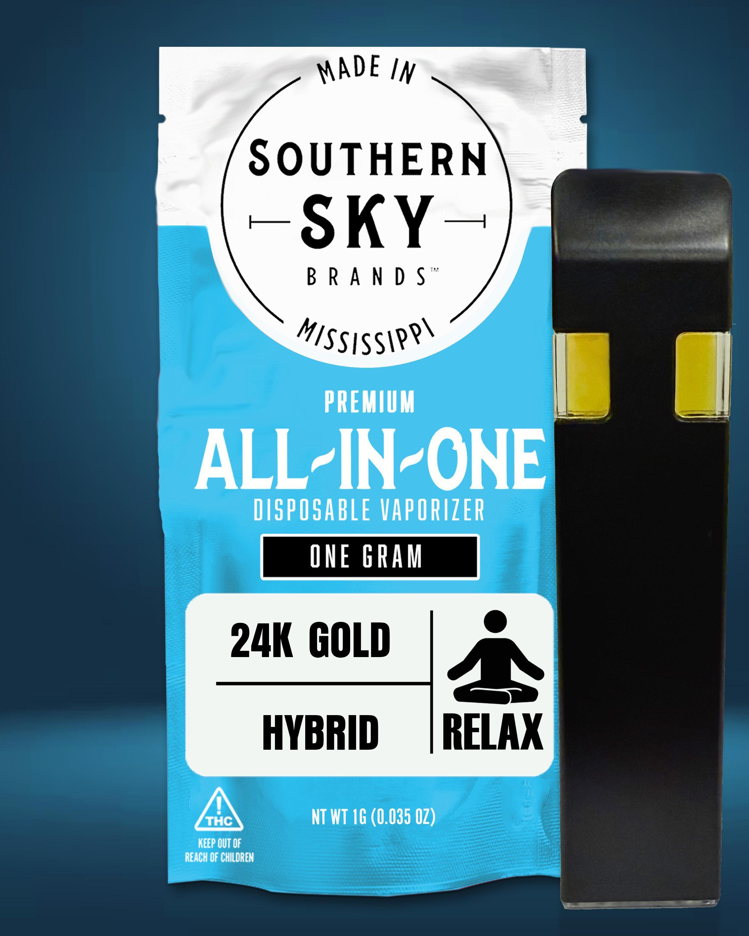 1g 24K Gold Disposable Vape (59.6% THC, 4.35% Terpenes) - HYBRID