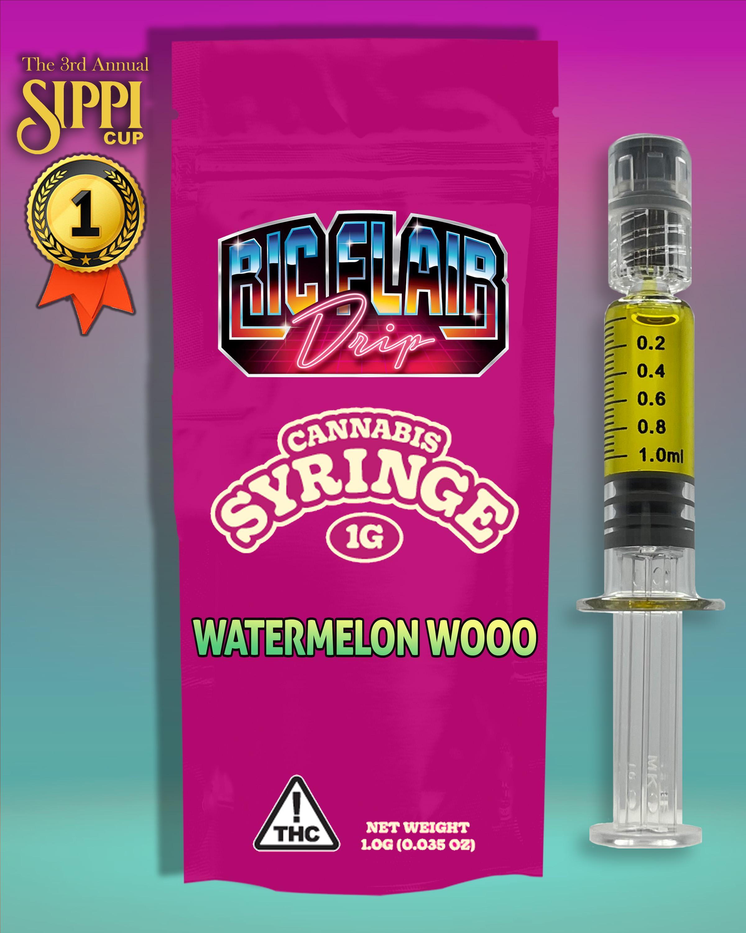 Award-Winning Ric Flair Drip - 1g Watermelon Woo Syringe (56.9% THC, 27% CBD, 2.7% CBG) - INDICA
