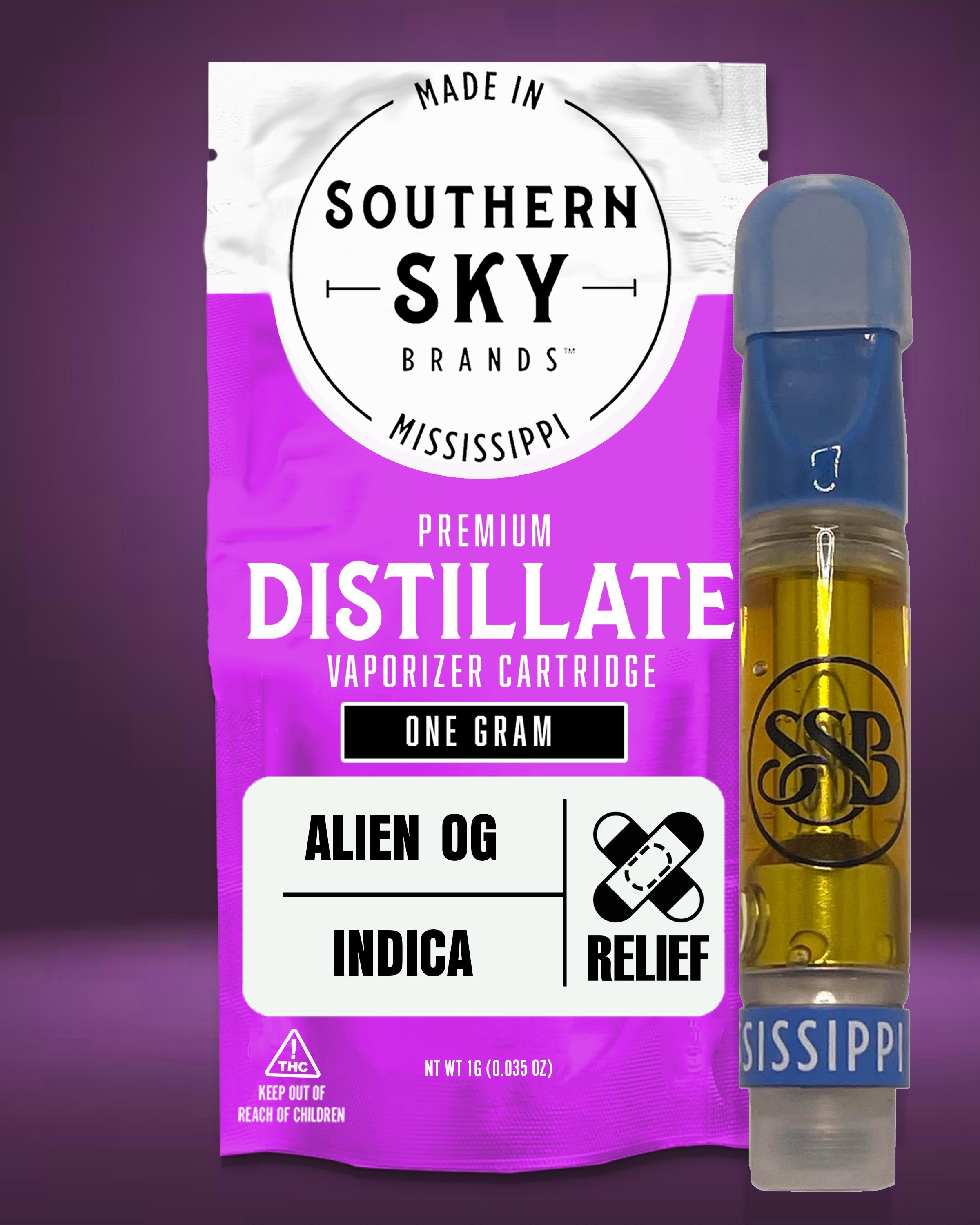1g Alien OG Vape Cart (59.3% THC, 5.58% Terpenes) - INDICA
