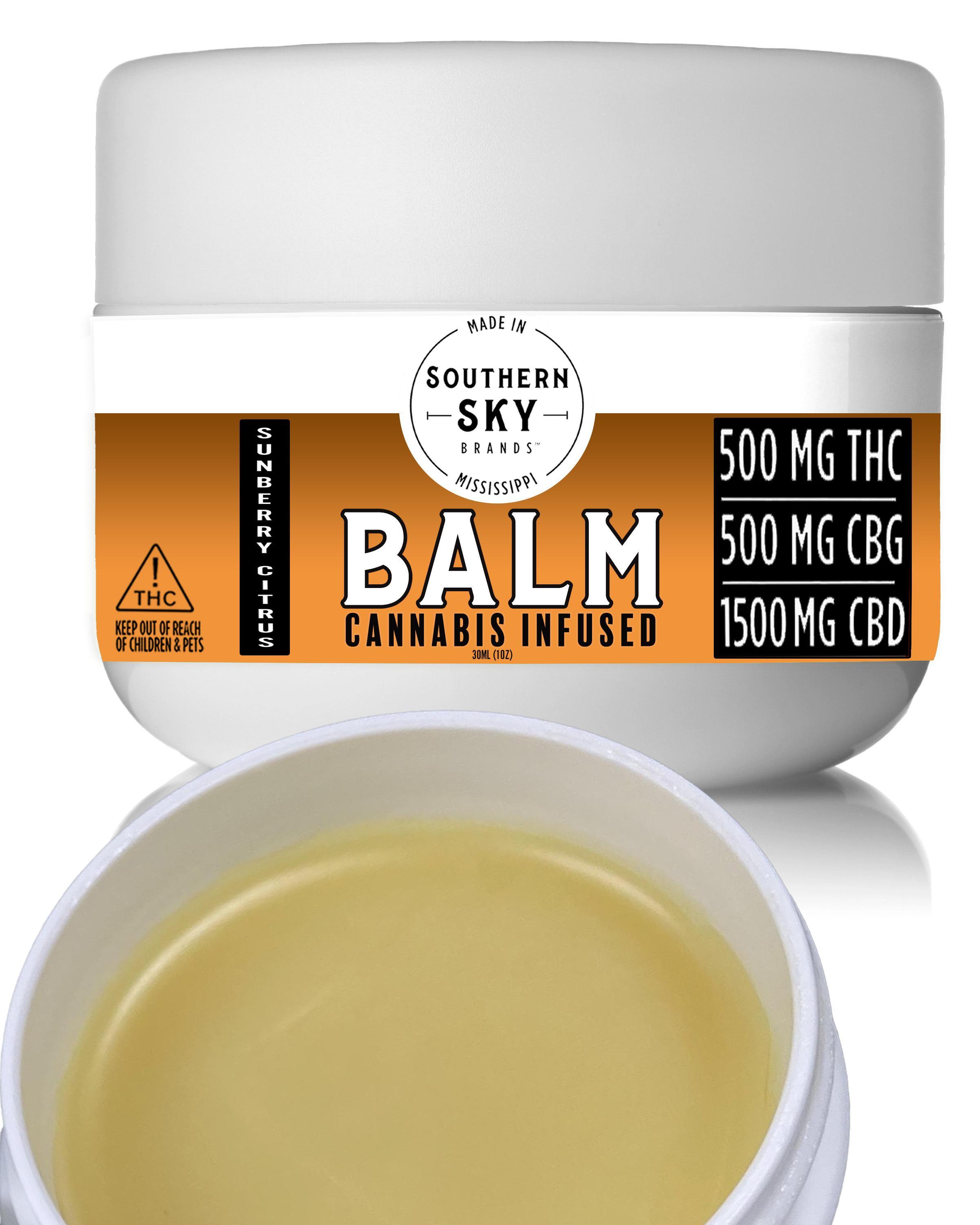 Sunberry Citrus Topical Balm (477mg THC, 1536mg CBD, 515mg CBG)