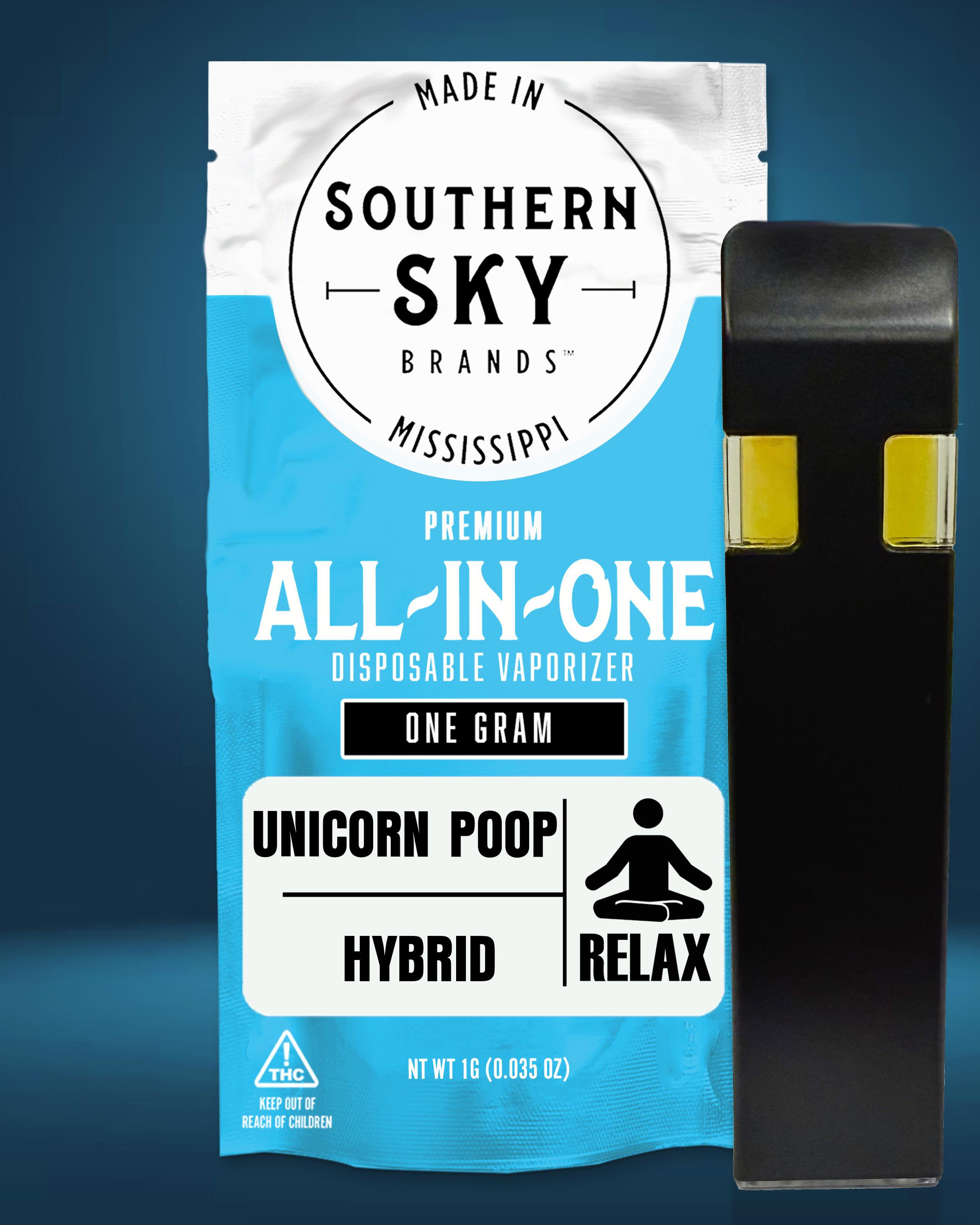 1g Unicorn Poop Disposable Vape (57.4% THC, 8.01% Terpenes) - HYBRID