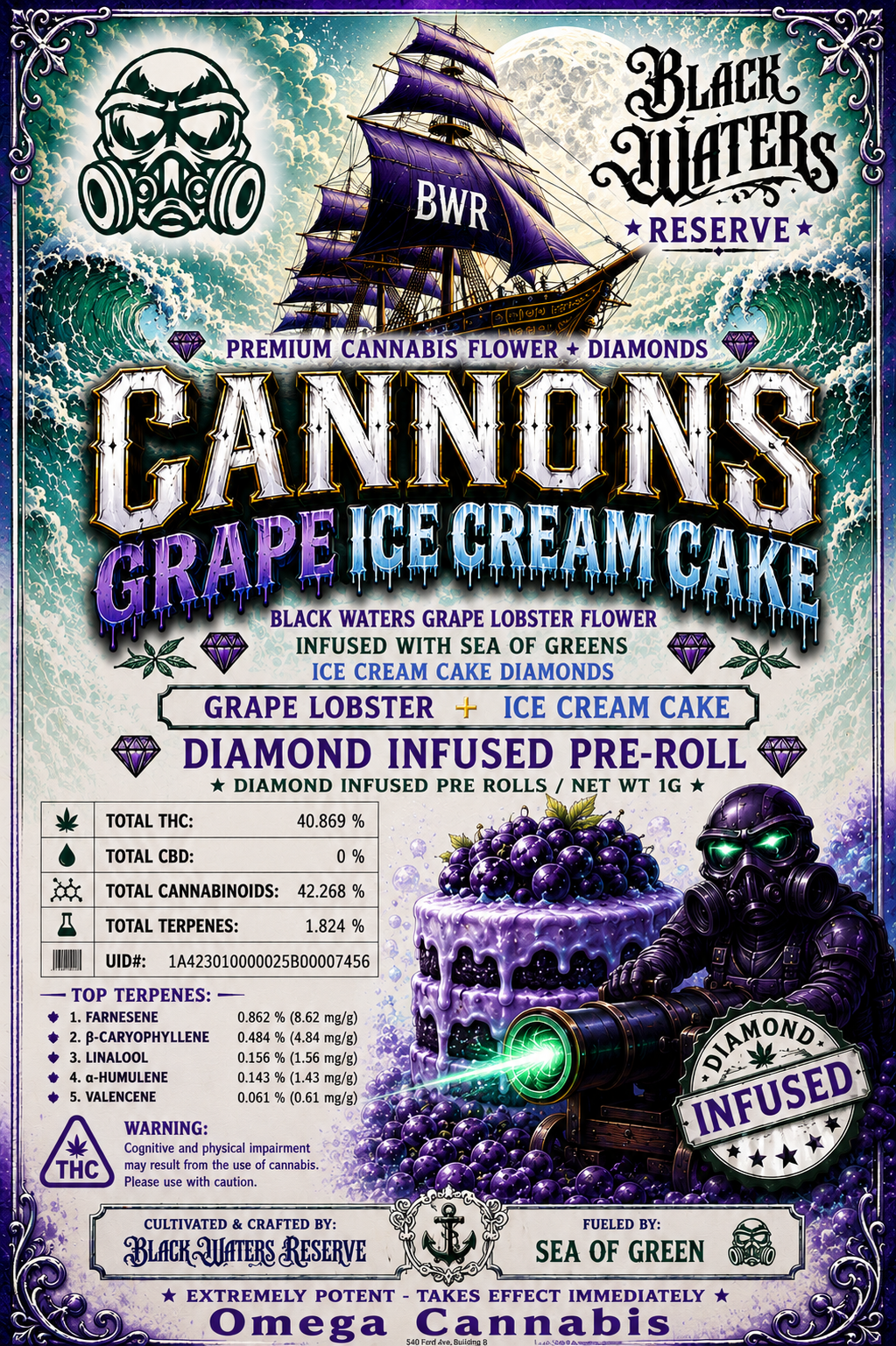 Grape Ice Cream Cake Diamond Infused Pre-Rolls (SOG Collab)