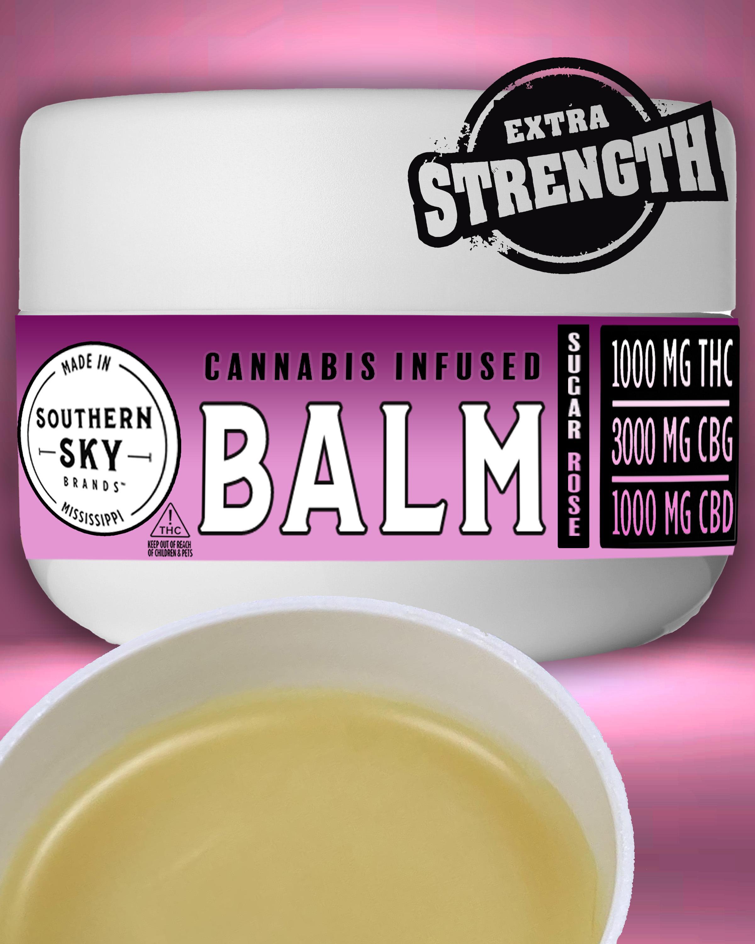 Sugar Rose Topical Balm (1113mg THC, 3088mg CBD, 1042mg CBG)
