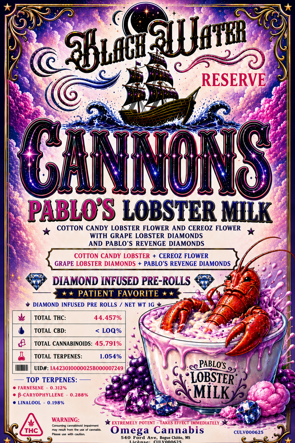 Pablo's Lobster Milk Diamond Infused Pre-Rolls