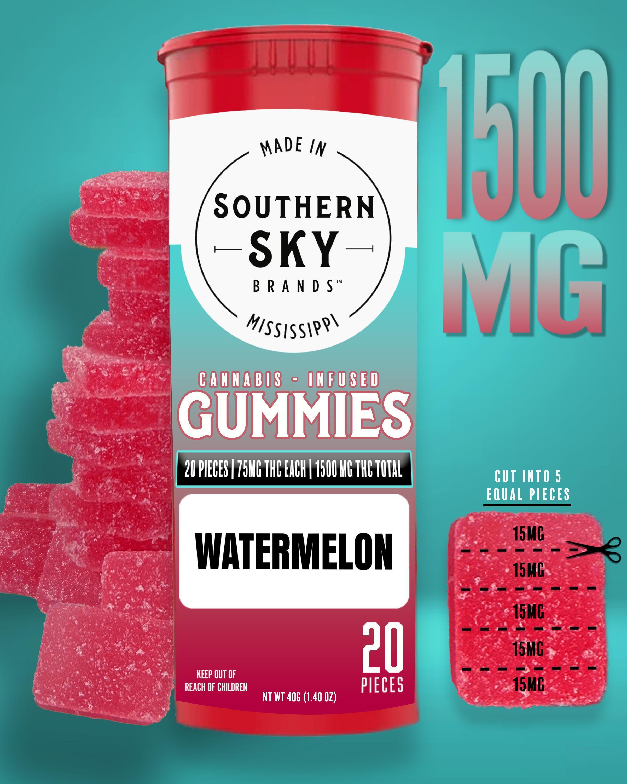(75mg x 20) 1500mg Strawberry Temptations Gummies - 74.5mg/piece