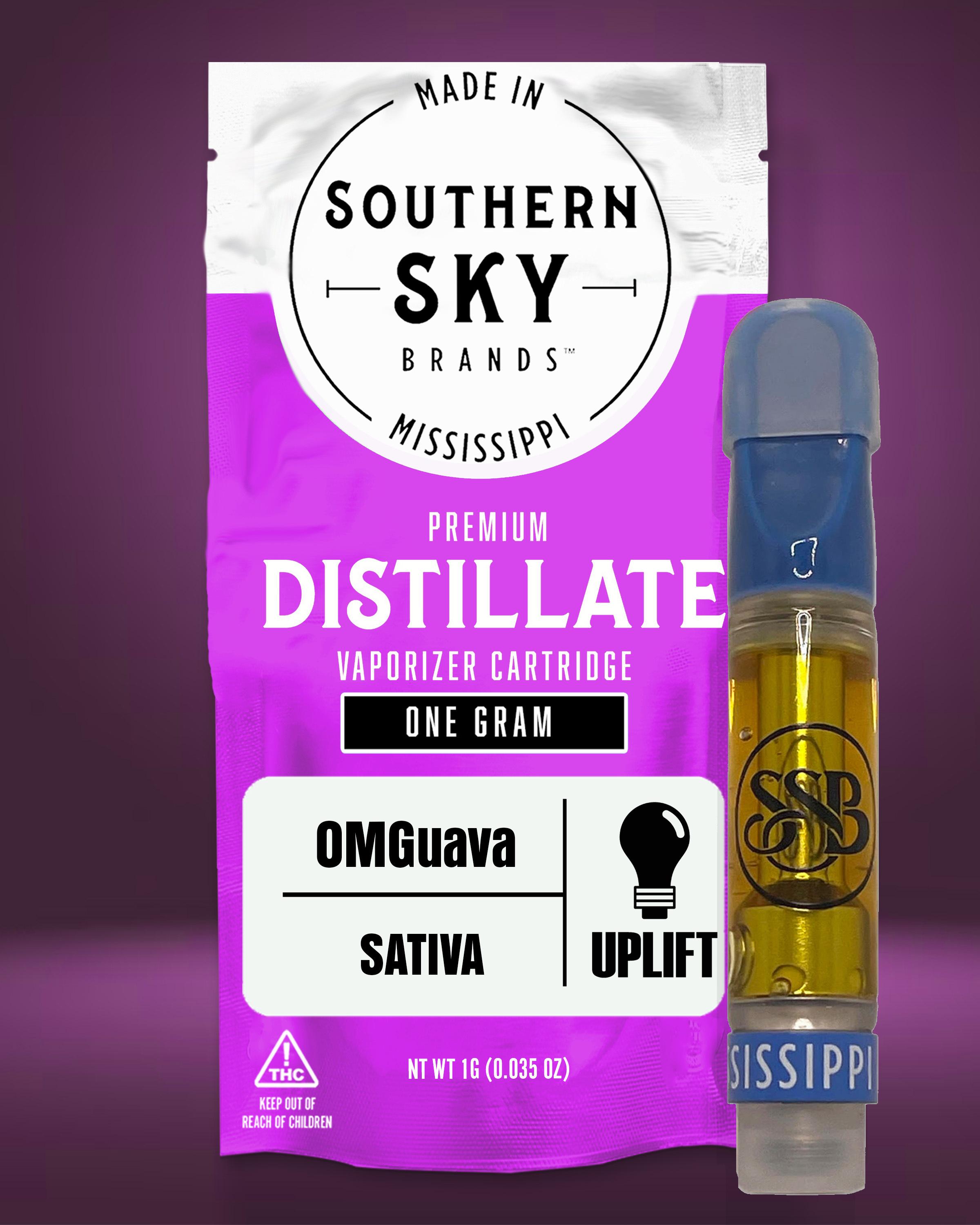 1g OMGuava Vape Cart (60.0% THC, 20.4% CBD, 2.6% CBG) - SATIVA