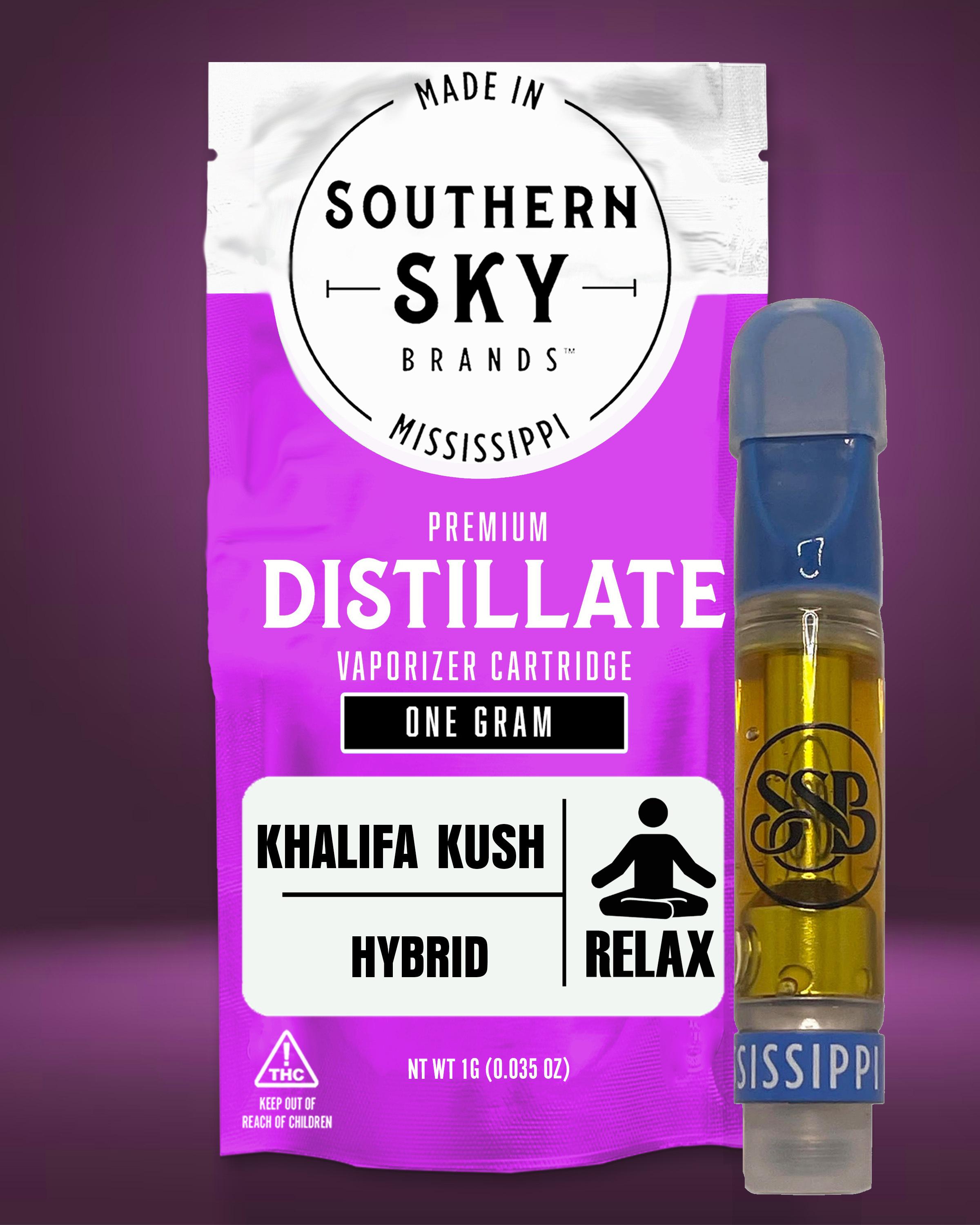 1g Khalifa Kush Vape Cart (59.5% THC, 6.99% Terpenes) - HYBRID