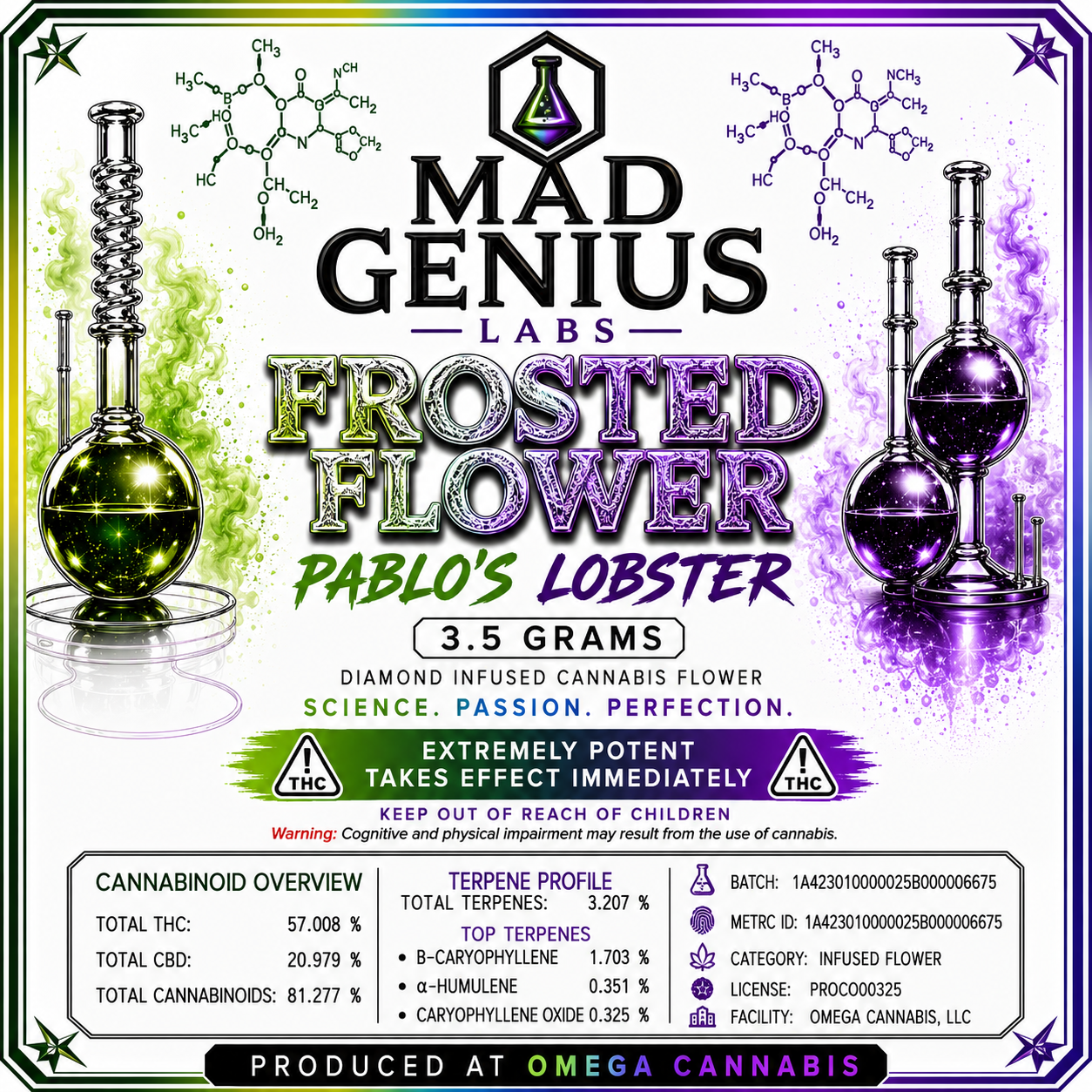 Mad Genius- Frosted Flower - Pablos's Lobster 3.5g